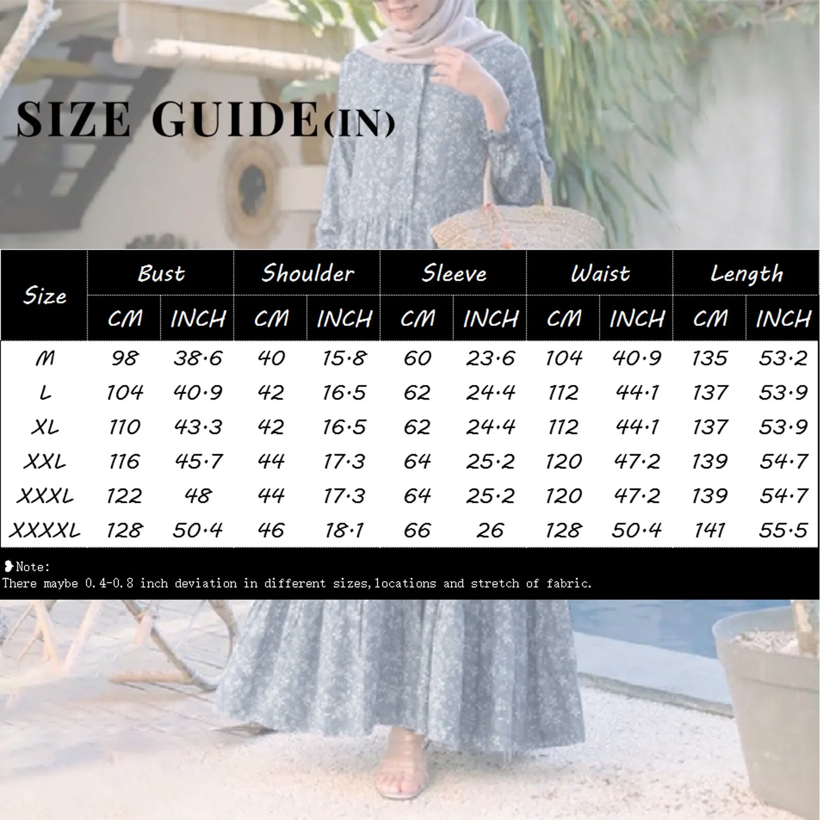 Muslim Dresses For Women Long Sleeve Round Neck Floral Printed Maxi Dresses Loose Causal All-Match Big Swing Dresses Plus Size