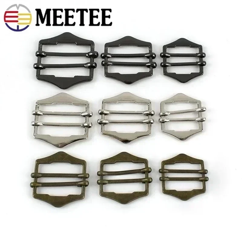 5/10/20Pcs 20/25/30/40mm Metal Buckle Backpack Double Pin Slider Hook Webbing Adjustment Buckles Coat Belt Clip Clasp Accessory