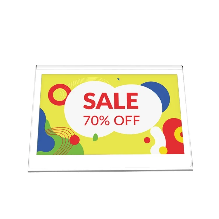 T6-color tela dupla face recarregável nfc bluetooth 7.5 polegadas e-ink e-paper sinal de mesa para jantar de escritório