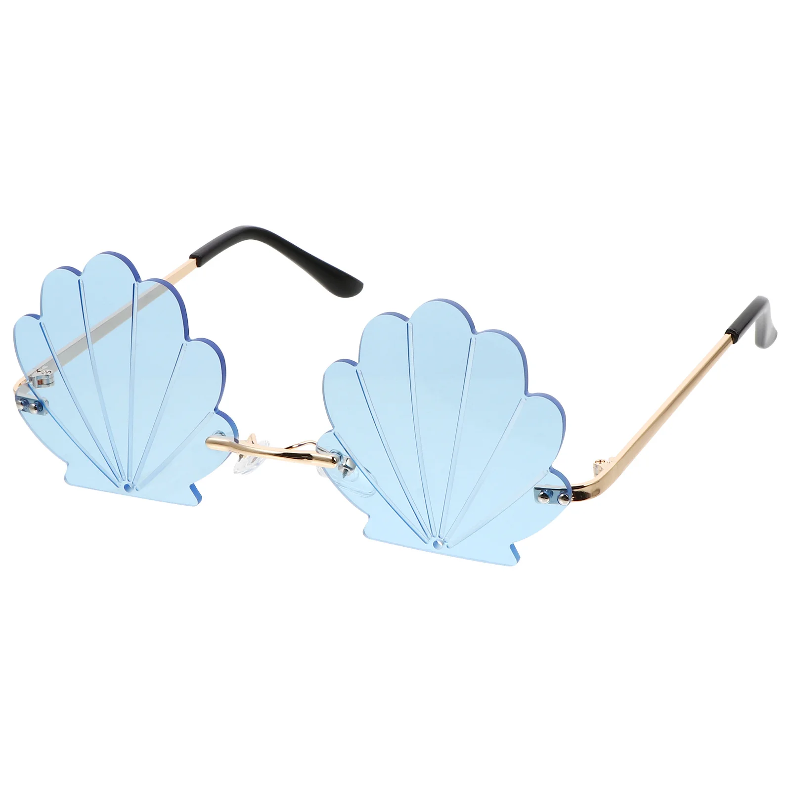 サングラス女性男性スクエアビーチメタル誕生日仮面舞踏会オーバルシェルパターン写真小道具パーティーコスチューム長期的な品質