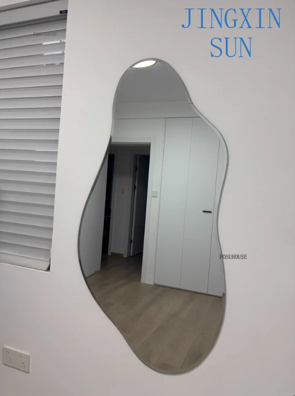 Special-shaped LED Bath Mirrors Wall-mounted Makeup  Home Smart Bathroom Creative Clothing Store Dressing  A
