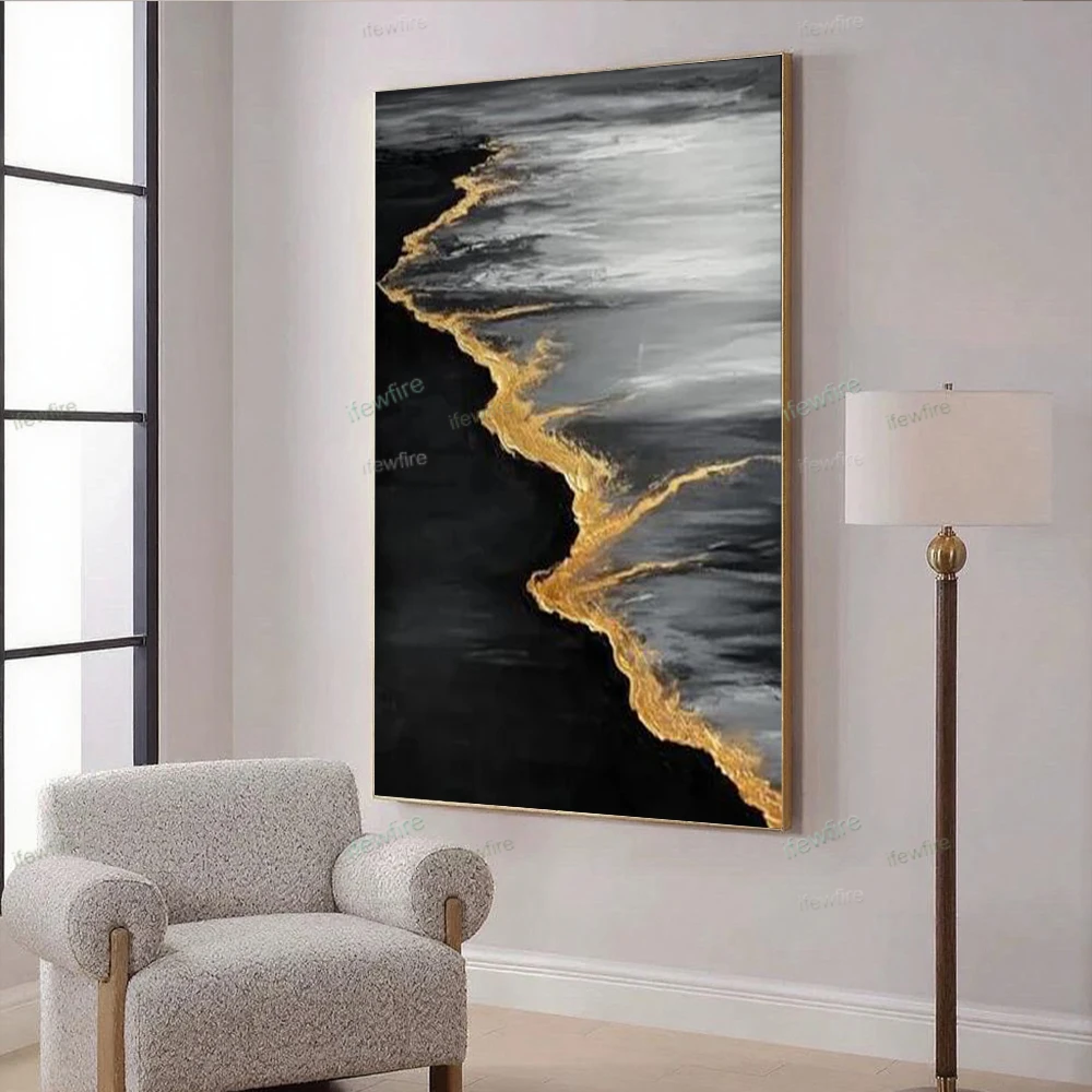 Abstract Knife Image Sea Level Sunrise Handpainted Oil Painting On Canvas Large Wall Art Picture Modern Canvas Poster Home Decor