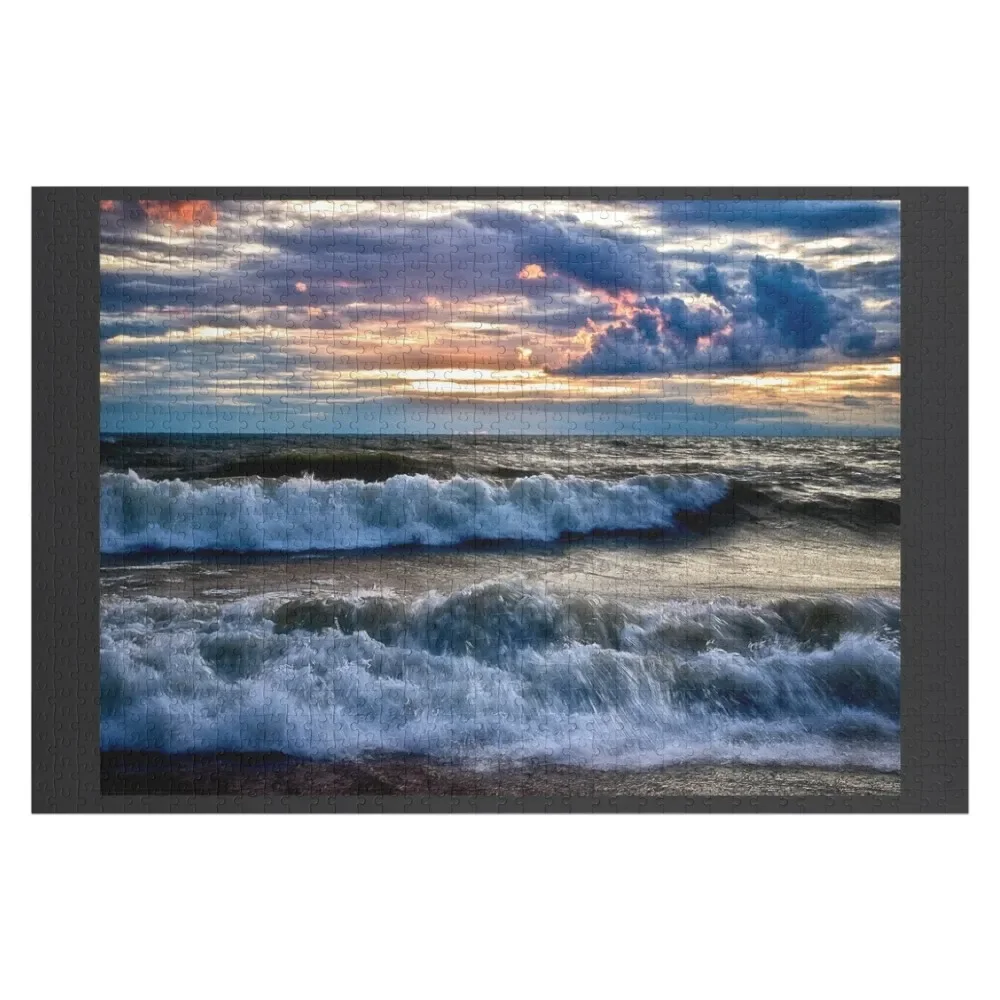 

Waves on the Shore - Erie, PA Jigsaw Puzzle Personalised Jigsaw Custom Child Gift Puzzle