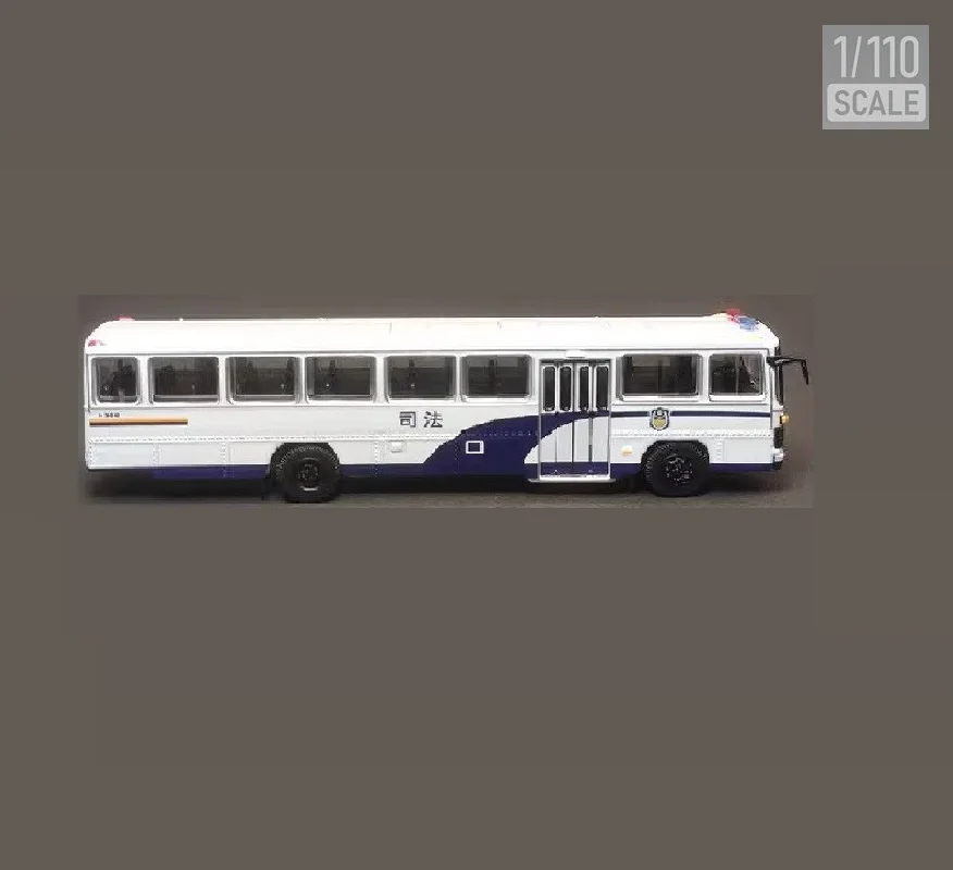 Fanx 1:110 Judi-cial Bus Blue&White NO.1 Alloy Simulation Model Car