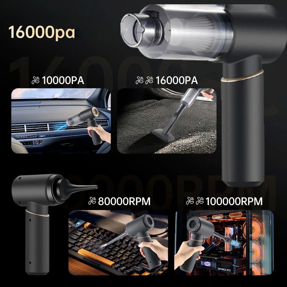 

Car Vacuum Cleaner Car Vacuum Cleaner With Large Suction Power Wireless Portable Car Household Handheld Mini Vacuum Cleaner