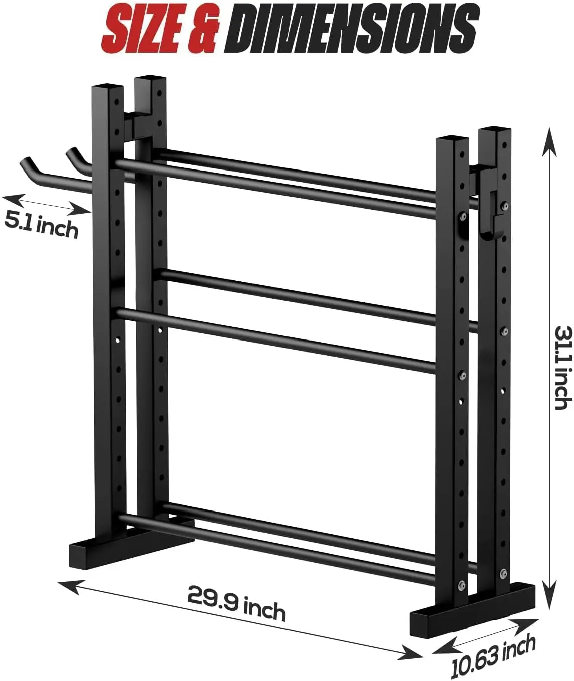 Home Gym Use, Steel Material, Silver Color, Adjustable Height, 1000LB Capacity 3-Tier Dumbbell Rack for Compact Storage - view 3