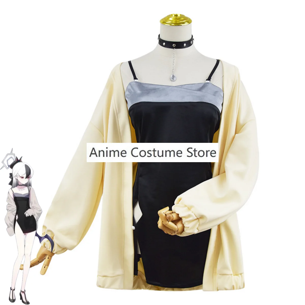 Anime Game Blue Archive Onikata Kayoko Cosplay Costume Evening Dress Short Skirt Wig Woman Sexy Lovely Carnival Party Suit