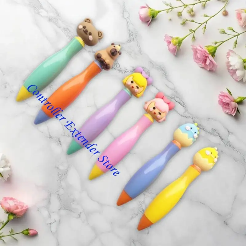 N84b 6pcs Новинка короткая шариковая ручка 0,7 мм синие чернила для написания заметок