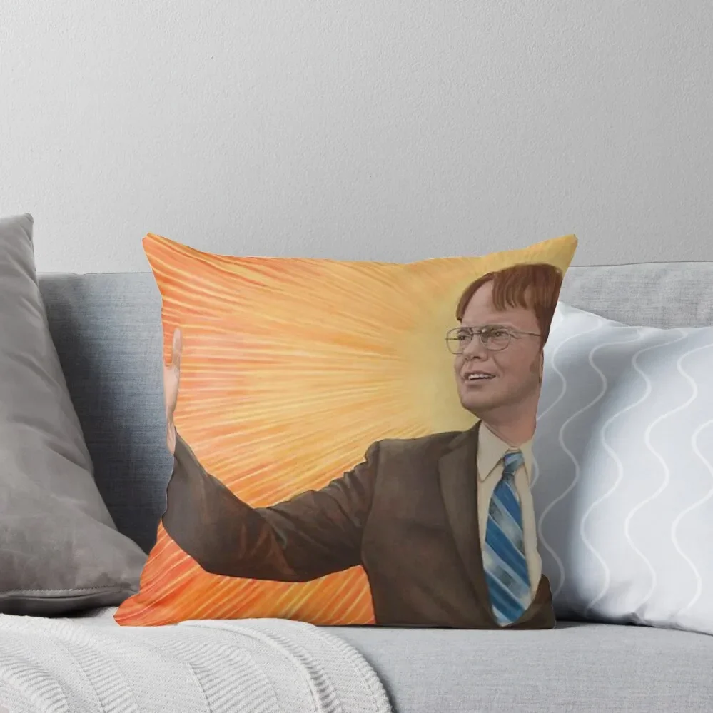 Dwight Schrute The Messiah Throw Pillow Pillow Cover Plaid Sofa Pillow Case