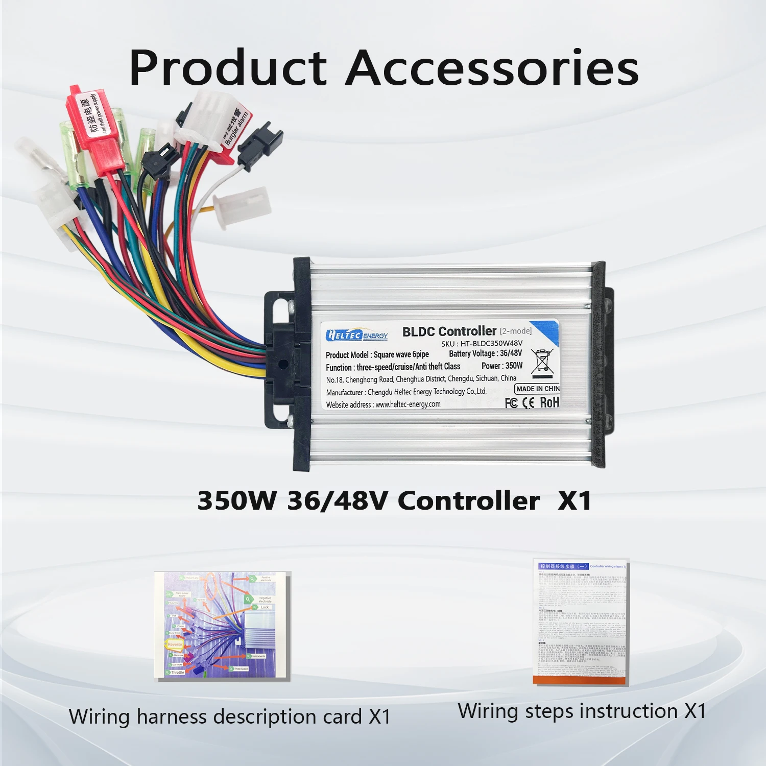  Electric Bicycle Accessories 36V/48V Electric Bike 350W Brushless DC Motor Controller For Electric Bicycle E-bike Scooter