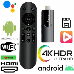 MX10 WIFI ATV 2.4G 5.8G Mini TV Stick Android13.0 Allwinner H618 HDR10+ 3D Support 4K Video BT Voice Remote Smart TV Stick