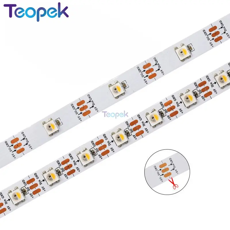 1m/5m SK6812 RGBW LED Strip 4 in 1 chip 30/60/144 leds/pixles/m;individual addressable led tape IP30/IP65/IP67 DC5V