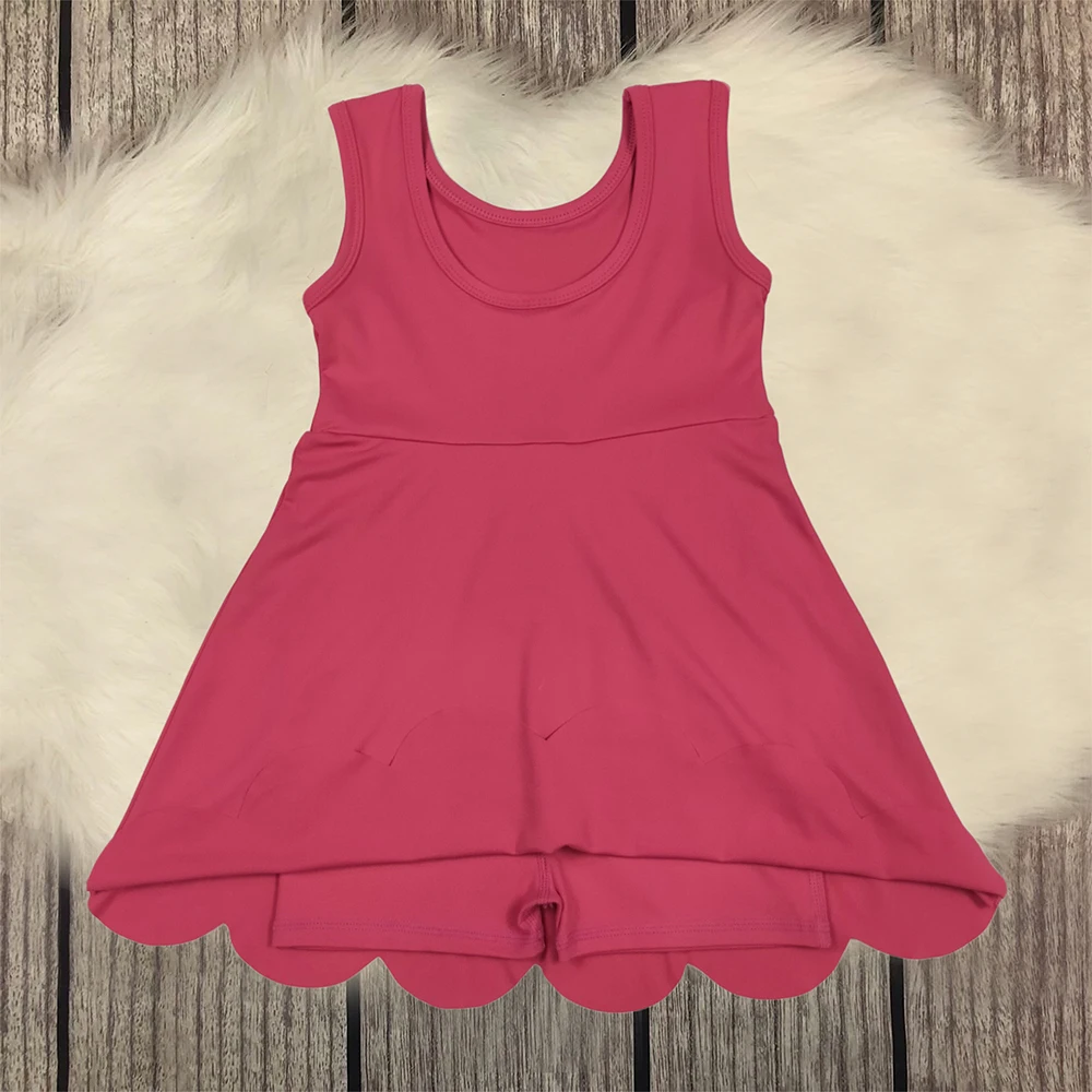 

New Baby Girls Dress Solid Athletic Active Wear Knee Length Dresses Boutique Girls Athletic Dress Girls Sports Yoga Clothing