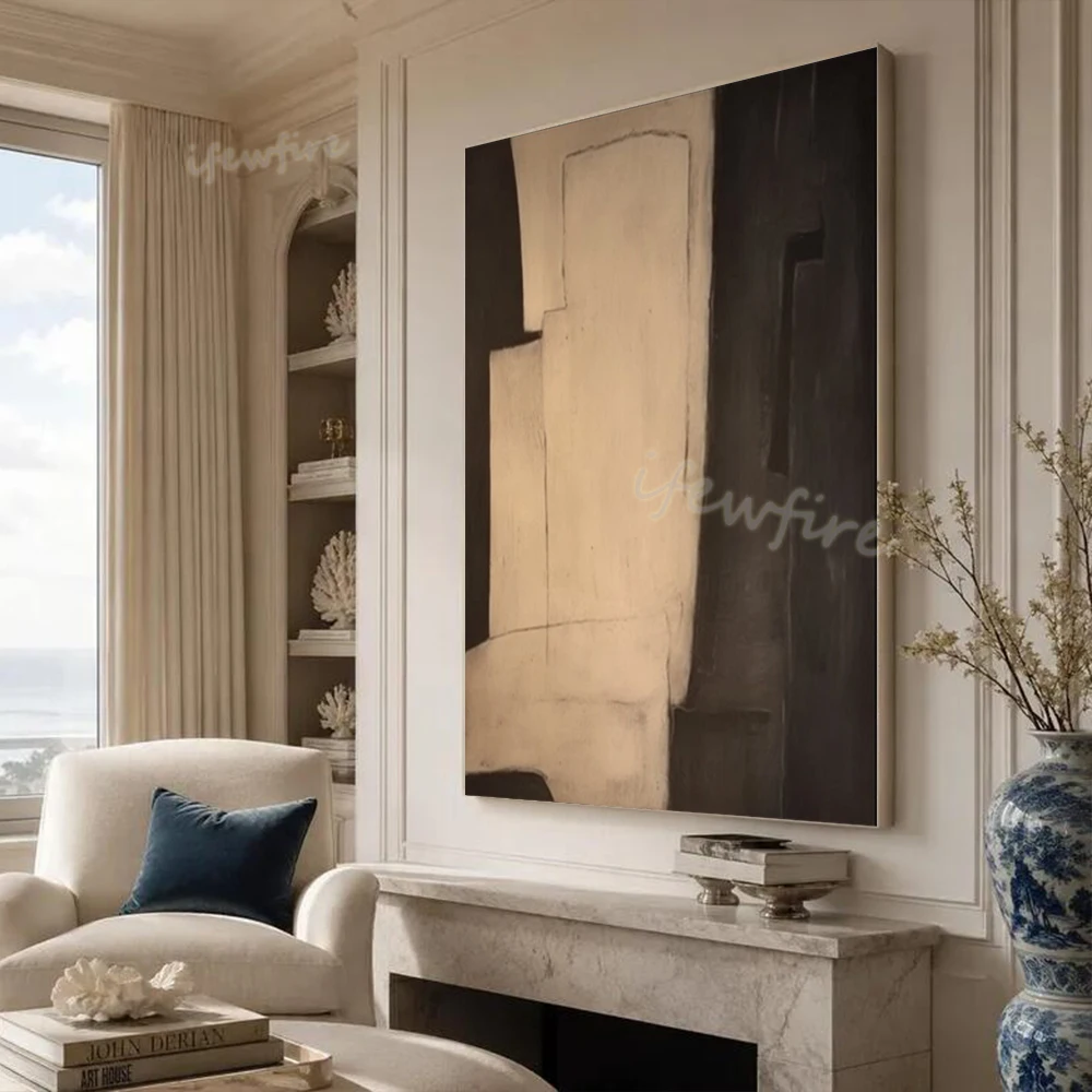Modern Abstract Oil Painting Dark Gray Canvas Art Picture 100% Handmade OriginalWall Mural for Living Room Decor Image Artwork