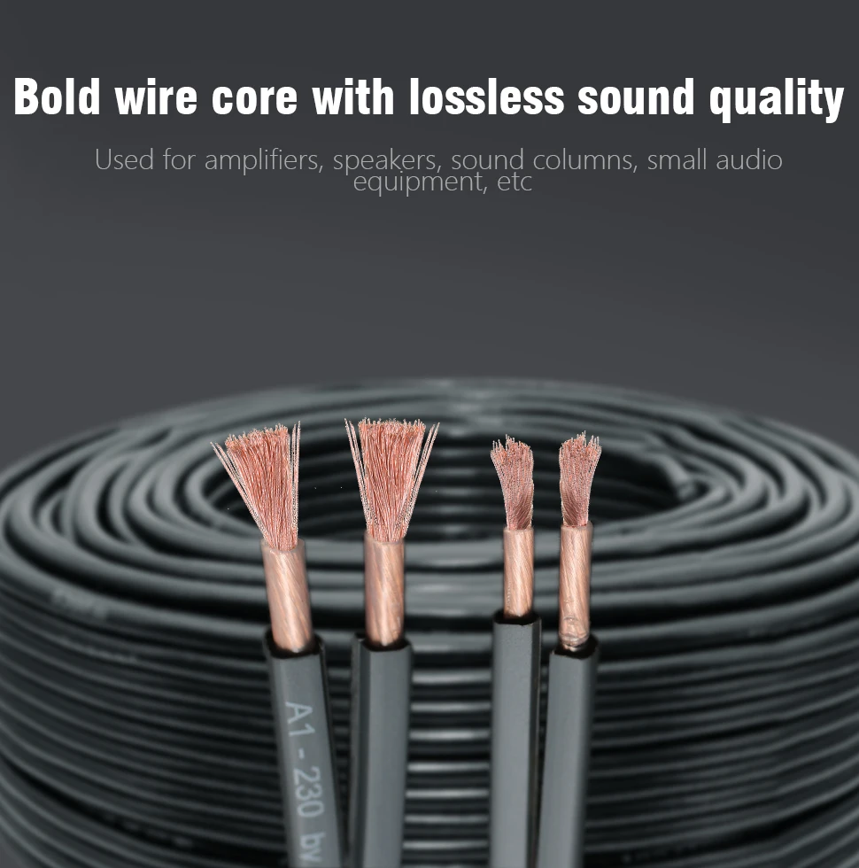 YIVO XSSH 10mm 4N Advanced Copper HIFI Speaker Cable Custom Length Audiophile Wire For Multimedia & Stage Audio Equipment OEM