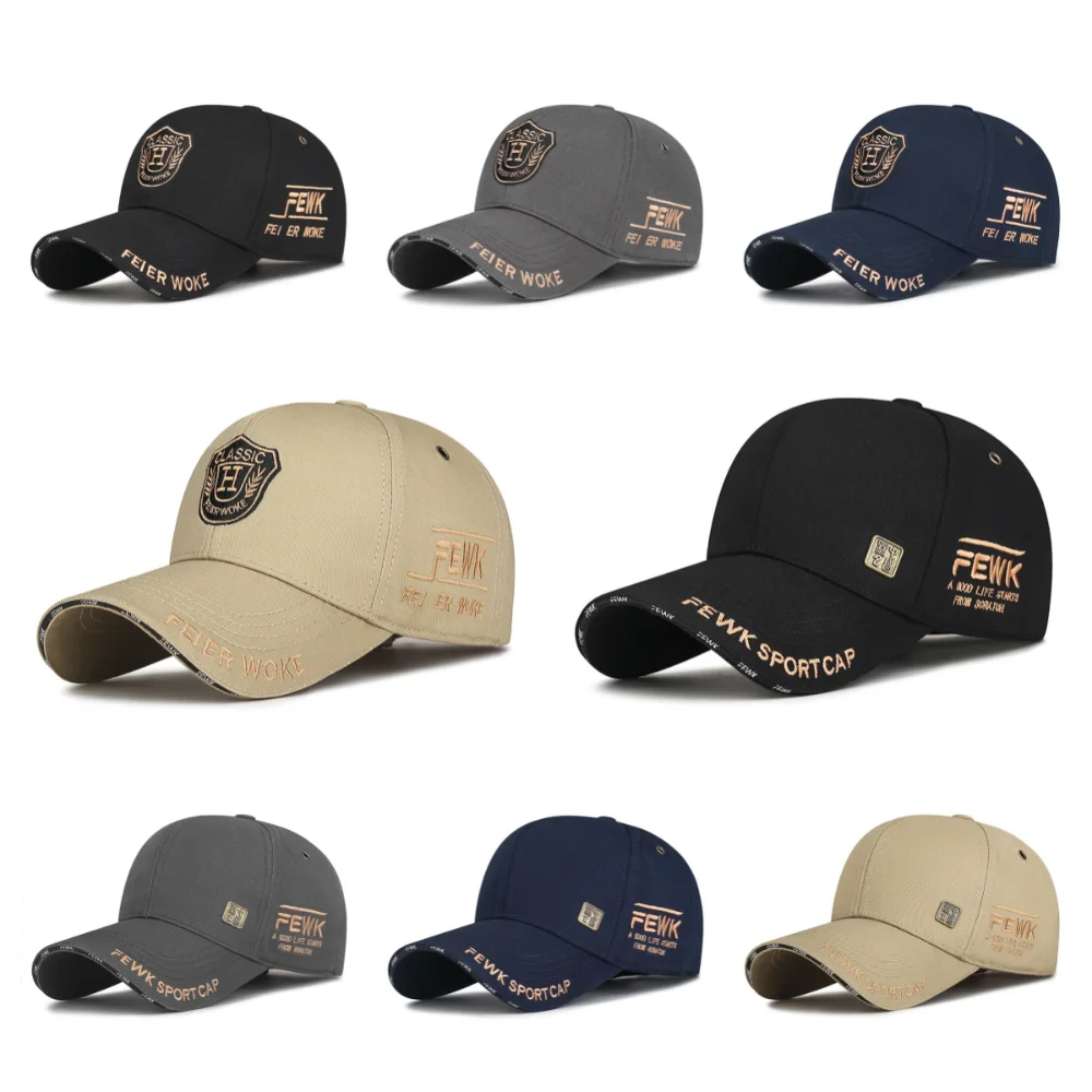 통기성 편지 자수 모자 빠른 건조 경량 남성용 양산 모자 자외선 차단 금속 모공 야구 모자 여름