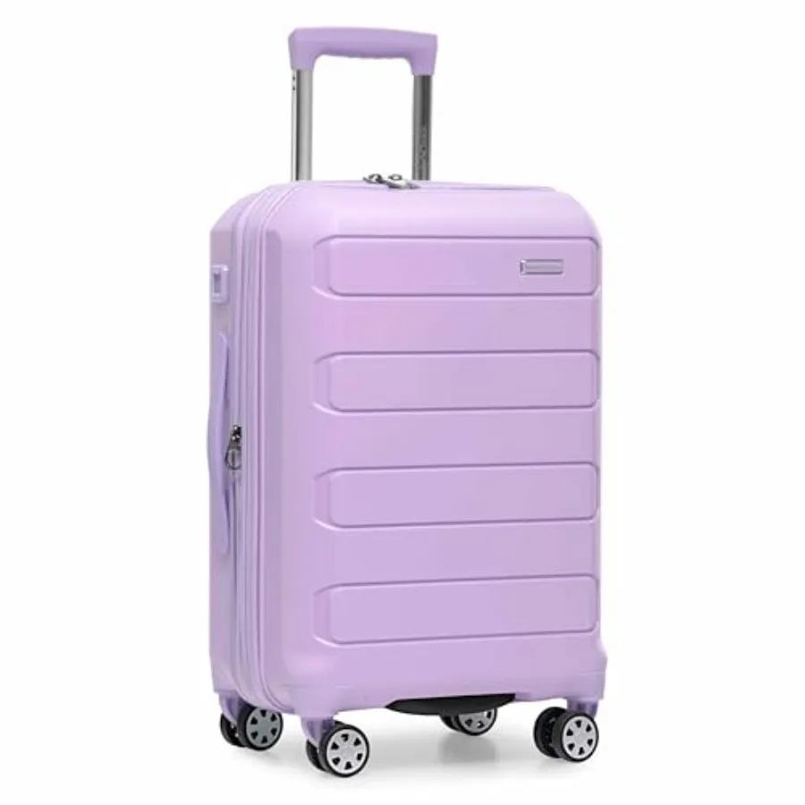 

Traveler's Choice Pagosa Hardshell Expandable Luggage with Spinner Wheels Lavender 22-Inch Carry-on for Air Travel Durable Ligh