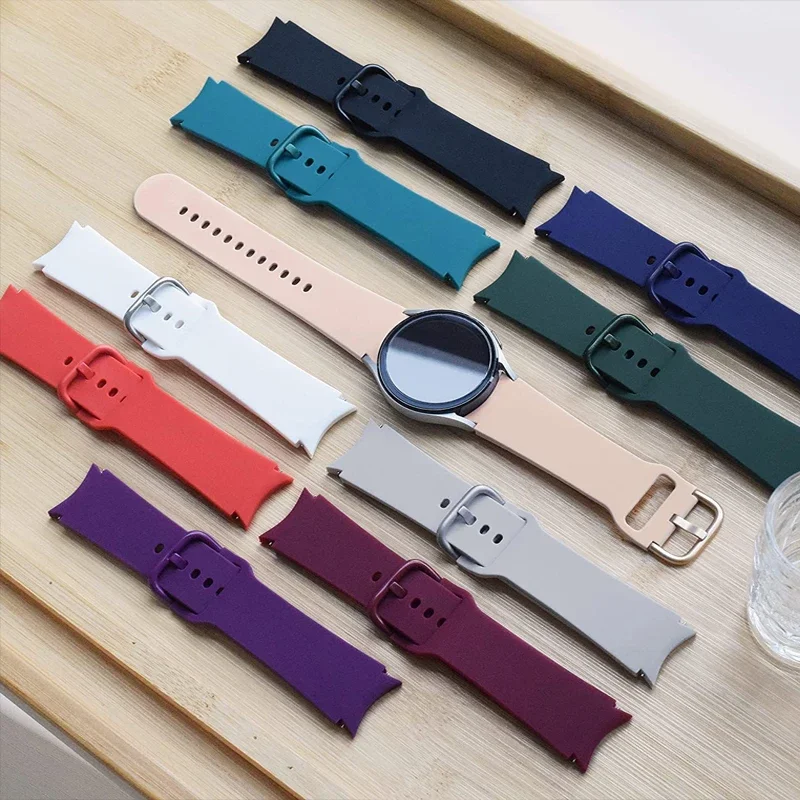 Original Silicone band for Samsung Watch 7-6-4 44mm 40mm 5 pro 45mm FE Sport Bracelet For Galaxy Watch 6 Classic 43mm 47mm Strap