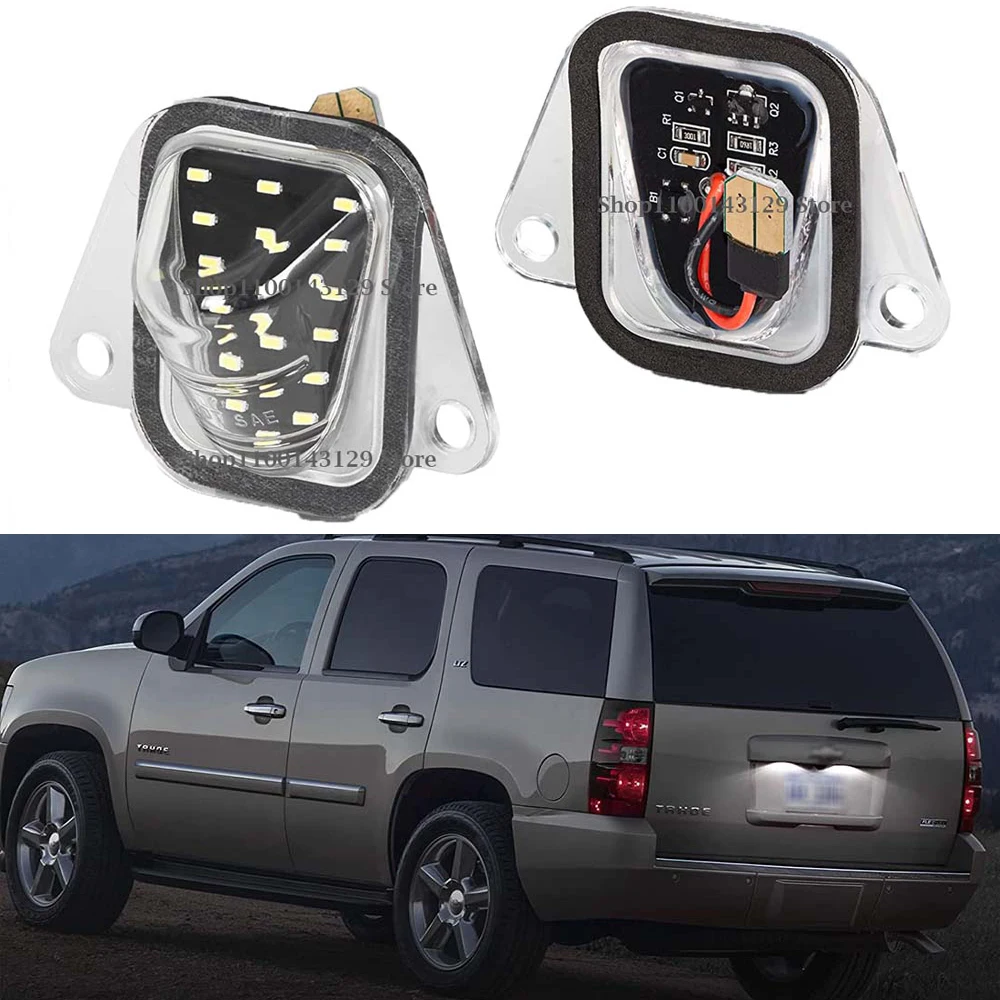 

2PCS LED License Number Plate Light For Chevrolet Suburban 1500/2500 Tahoe 2007-2014 For GMC Yukon For Cadillac Escalade