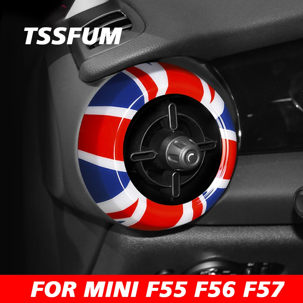 

Union Jack Car Interior Air Vent Cover Outlet ABS Case Shell Housing Sticker Decor For Mini Cooper S JCW F55 F56 F57 Accessories