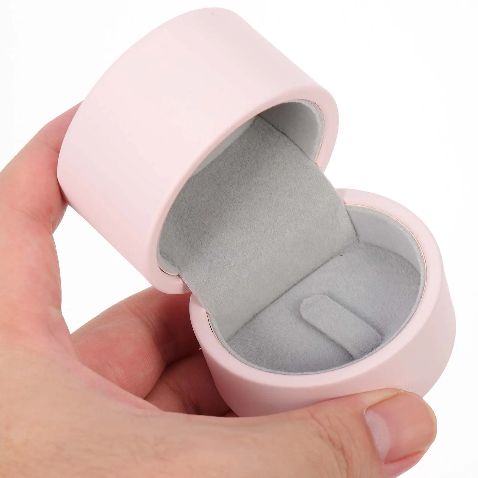 Caja de joyería para el Día de San Valentín, organizador de almacenamiento de joyería pequeño con flor rosa, funda protectora con forro suave para colgante, collar y anillo