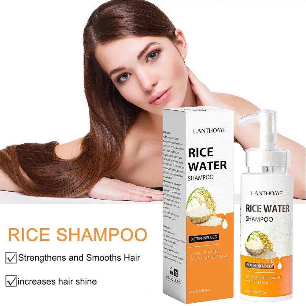 

200ml Rice Moisturizing Shampoo Hair Strengthening Shampoo For Hair Cleansing Brittle And Dry Hair Moisturizer For Dry Oily Hair