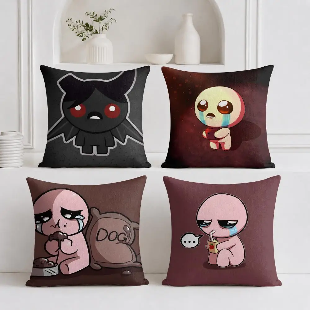 The B-Binding Of Isaac Cushion Cover Plush Fabric Soft Double-Sided Printed Sofa Warm Winter Home Gift Pillow Cover