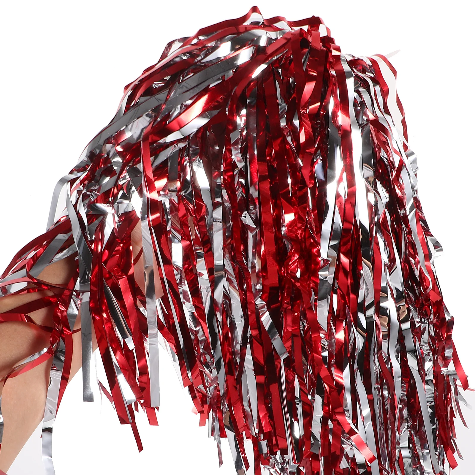 4 قطعة يهتف بوم بومس مشرق لامع مادة البولي ايثيلين دائم قابلة لإعادة الاستخدام التشجيع الدعائم أداء الرقص حفلة بوم بومس #4