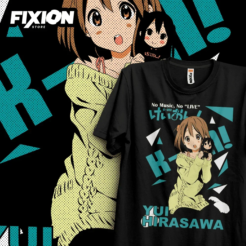 Anime T shirt K-ON! Yui –  Abril – [Negra] Manga Tee