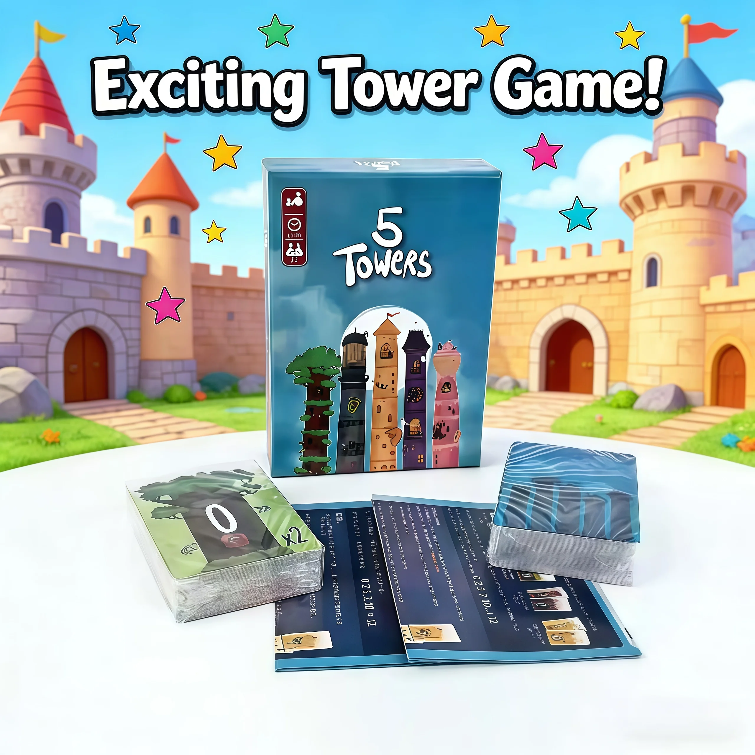 Los 5 Towers más vendidos son un juego de cartas de ritmo rápido que es perfecto como regalo de cumpleaños y Navidad y puede vivir en el ambiente.