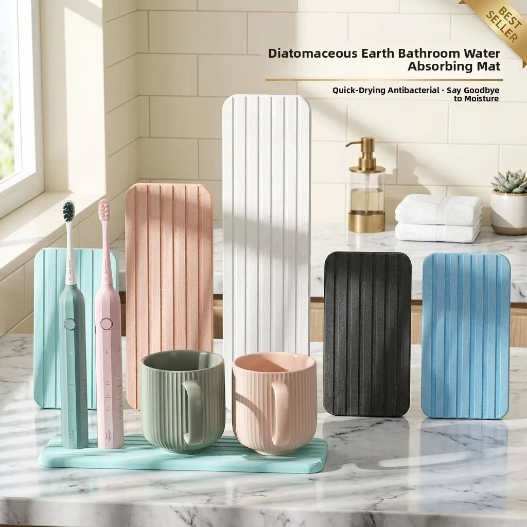 Long Rectangle Silicon Dendroid Absorbent Pad Bathroom Washstand Waterproof Mat Sink Pool Pad Home Decorative Floor Mat