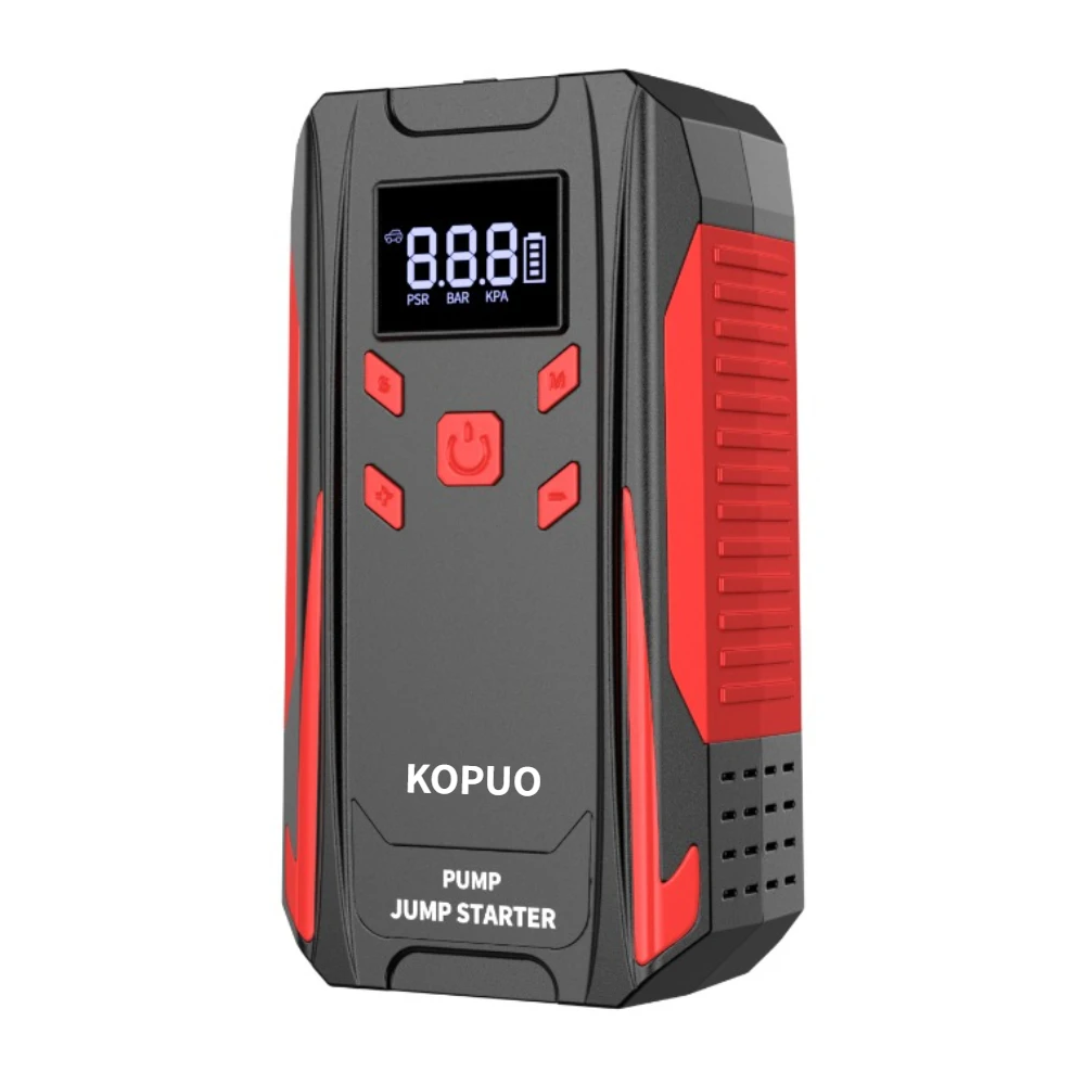 8000A Peak Auto-Starthilfe mit 150PSI Luftkompressor, 12V für bis zu 10L Benzin/8.0L Diesel, LED-Powerbank