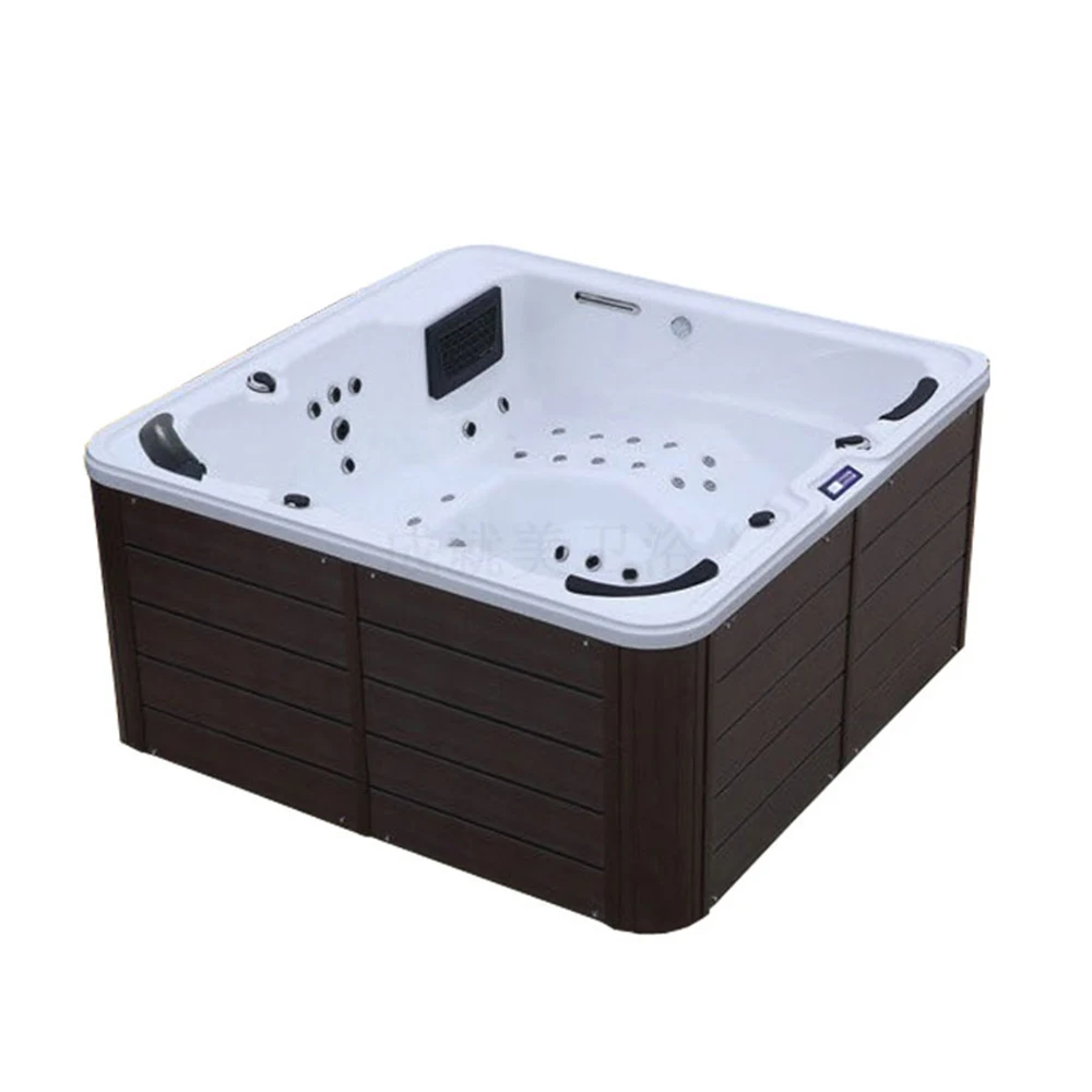 2200X2200X1080mm 5 Seats With 1 Lounge Swimming Pool Whirlpool Bathtub Acrylic Hydromassage Surfing Multi-people SPA RS050B