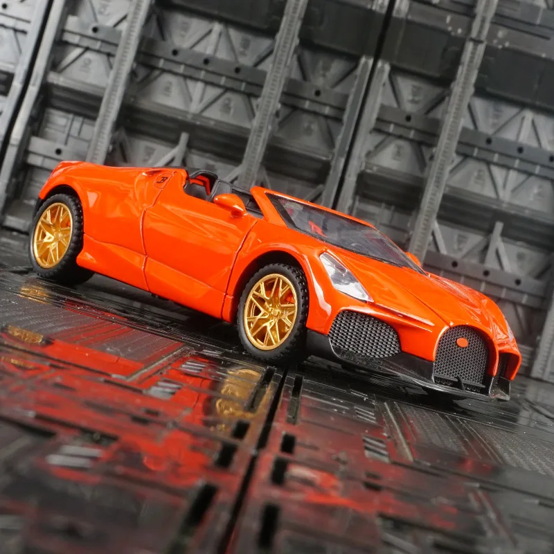 

1:32 Bugatti mistral alloy convertible super-running model pull-back toys with openable doors for children's toys
