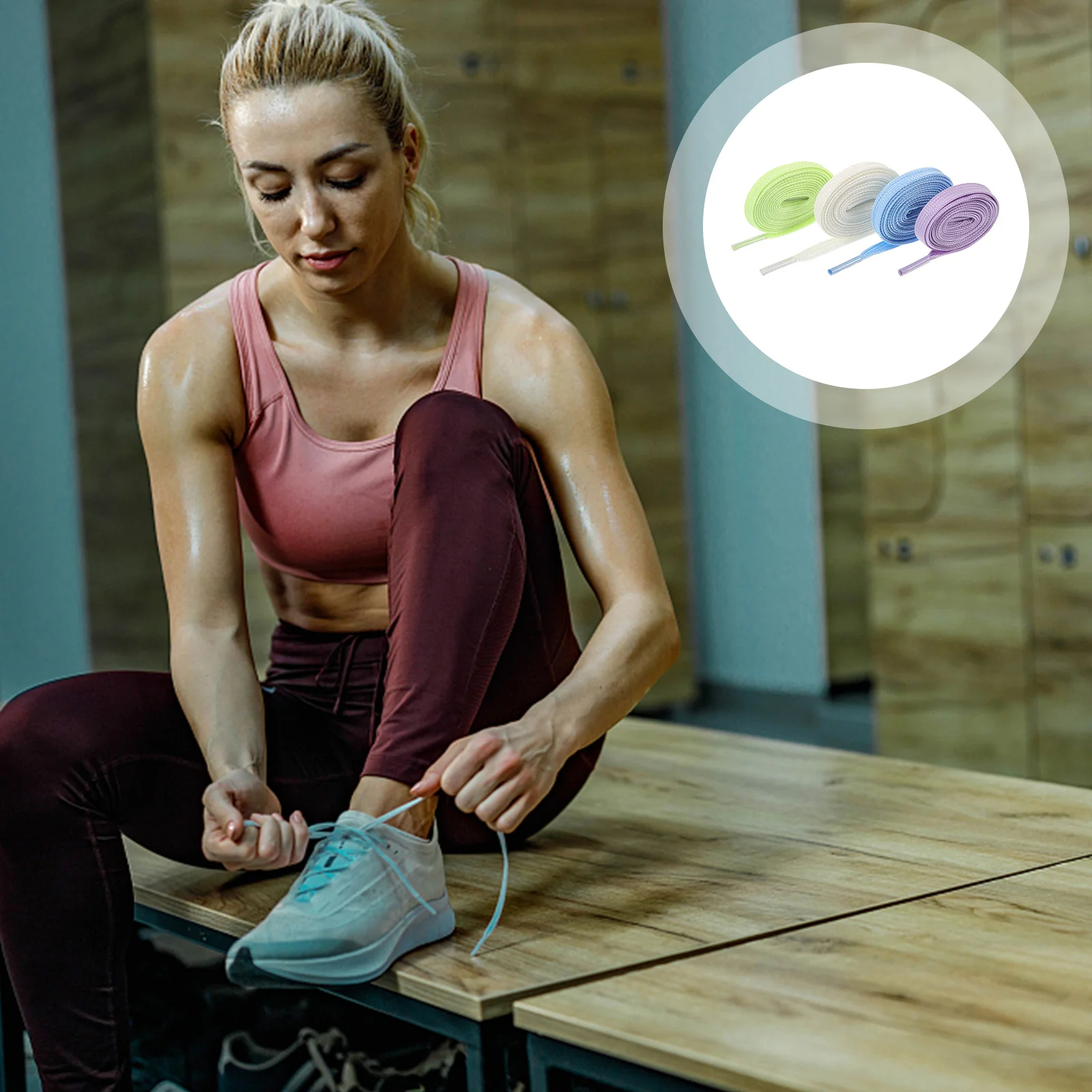 

4Pairs Luminous Shoelaces Flat Rope Replacement Durable Casual Shoe Ties for Outdoor Sports Glow in Dark Rope Laces