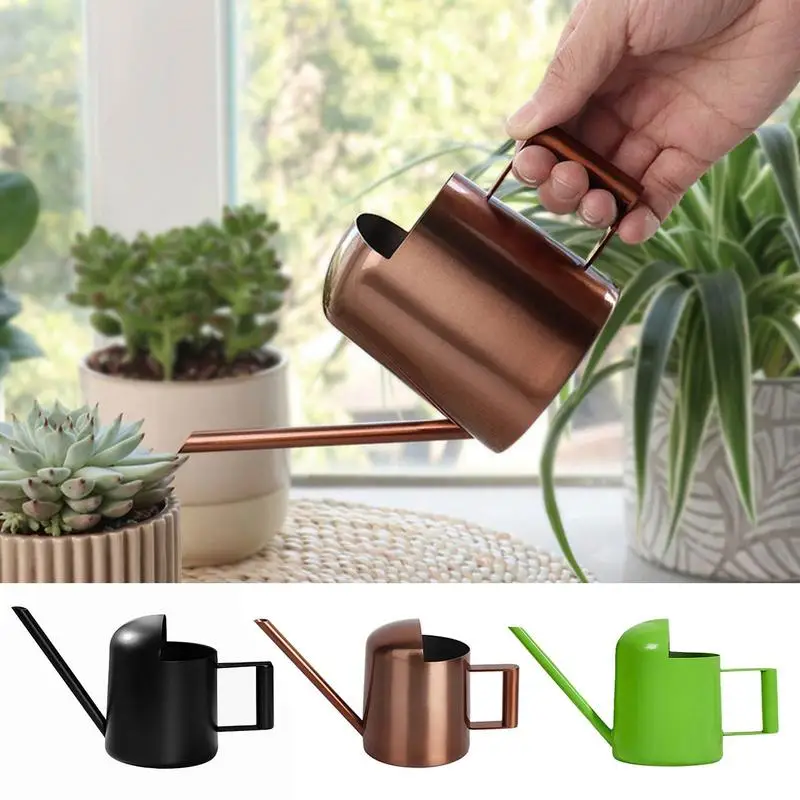 

Long Spout Watering Can Mini Kettle Stainless Steel 300ML Sprayer Pot For Green Flower Plant Container Gardening Sprinkler Tools