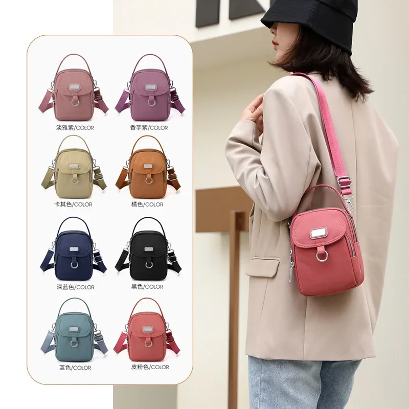 حقيبة الهاتف المحمول حقيبة صغيرة صغيرة جديدة حقيبة مربعة صغيرة حقيبة كتف كروسبودي موضة المرأة عادية مفتاح صفر المحفظة #2