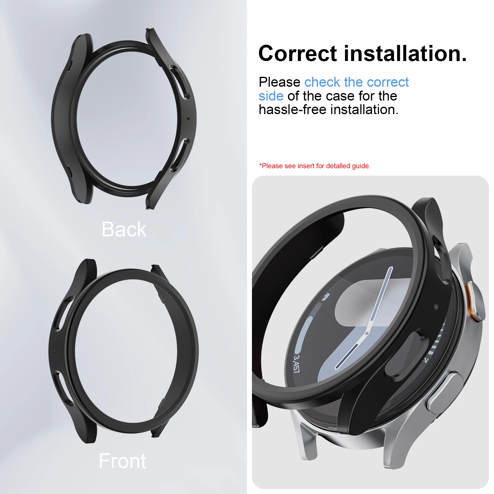 Case for Samsung Galaxy Watch 7 FE 40mm 44mm Accessories PC Frame Protective Hard Bumper Shell Cover Galaxy Watch 7 smart watch