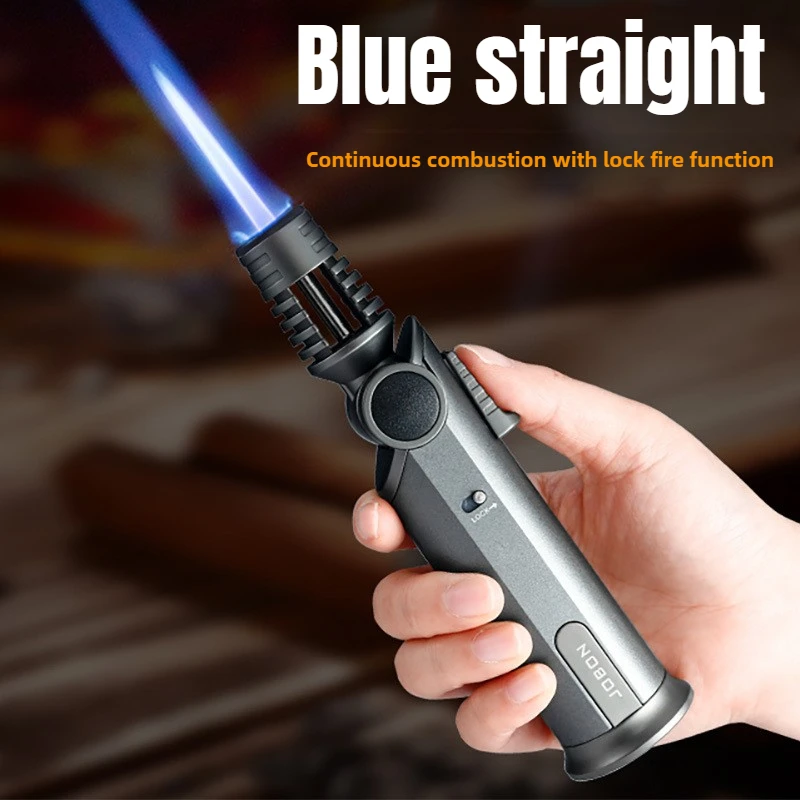 JOBON Multifunktionales drehbares Fackelfeuerzeug, Blue Flame Direct Jet Butanfeuerzeug für Grill, Zigarren und Küchengebrauch