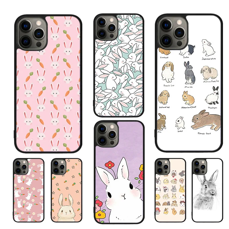 Cartoon Rabbit Bunny Mobile Phone Cases Cover For iPhone 17 Air 16 14 13 Pro Max 12 11 Pro Max Max Plus Coque
