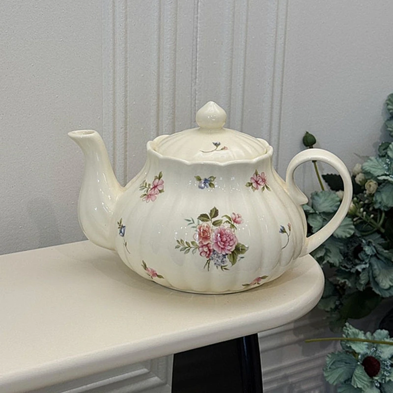 

800 мл Европейский керамический чайник Высококачественный фарфоровый кофейник Термостойкий водный керамический горшок