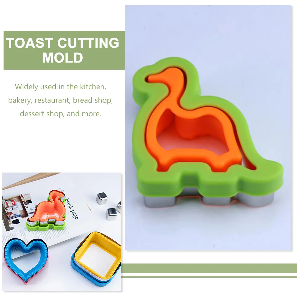 

2pcs Bread Embossing Molds 2-In-1 Diy Sandwich Cutter Nonstick Toast Mold For Kids Home Baking Reusable Cooking Tool Heat