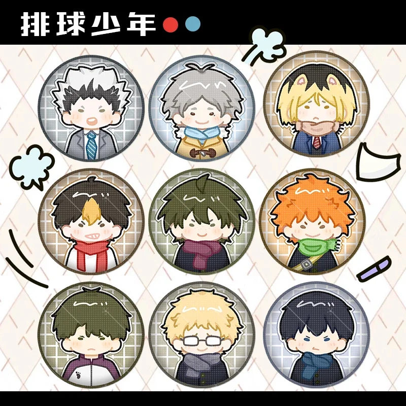 

Anime Haikyuu!! Shoyo Hinata Tobio Kageyama Cosplay Brooch Pendant Badge Backpack Ambitus