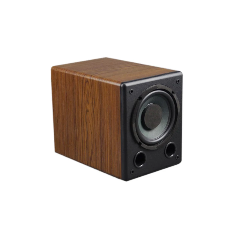 KYYSLB 30-60W 4-8Ohm 6.5 Inch Subwoofer Active Speaker SW-6D Low Frequency Fever Passive LoudSpeaker Wood Grain Black