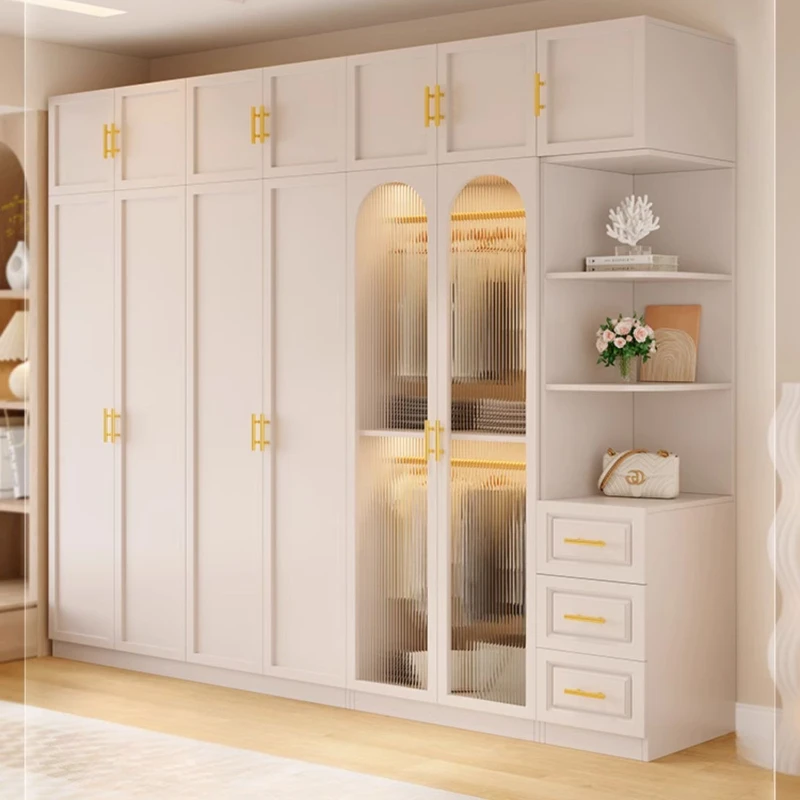 Nordic Modern Wardrobe Storage White Kawaii Wooden Wardrobe Organizer Clothes Szafa Na Ubrania Furniture For Bedroom