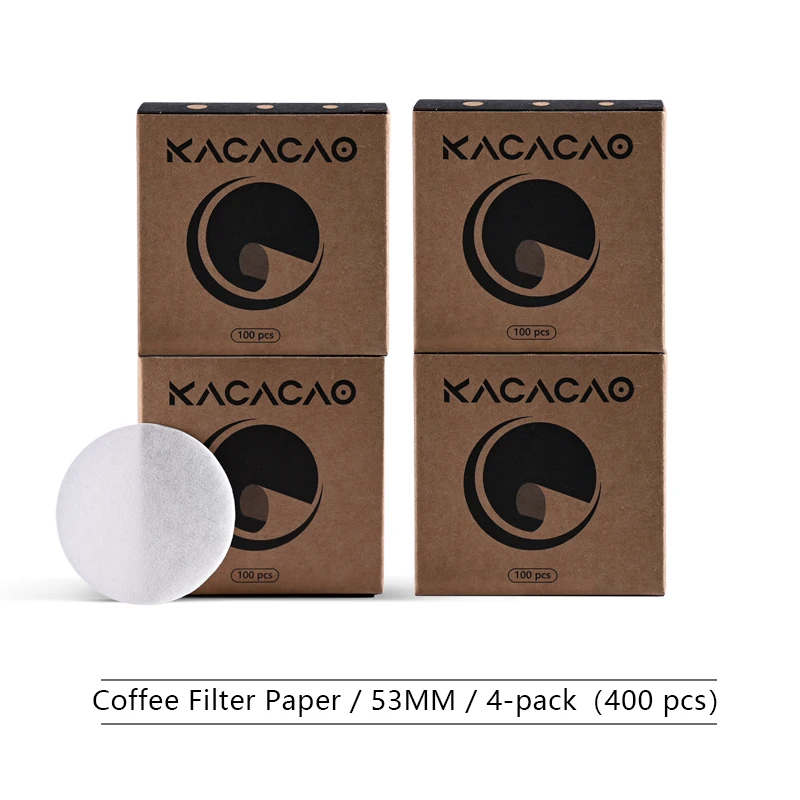 KACACAO Kaffeefilterpapier 51/53/58 mm Einweg-Sekundärwasserfilterpapiere Espresso Siebträger Zubehör Barista Tools
