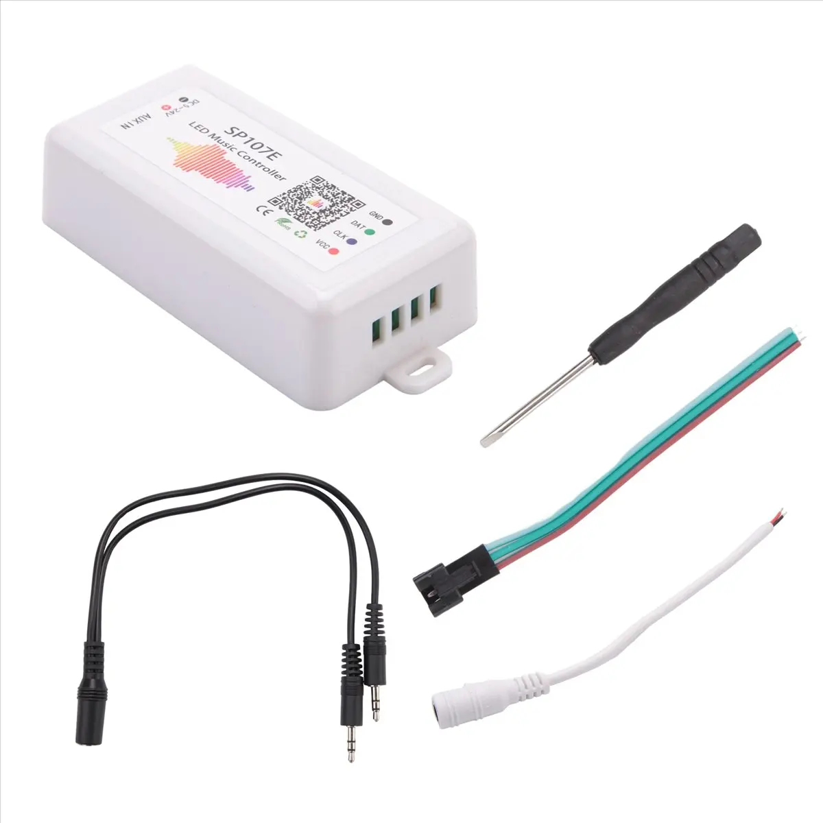 바오바오- SP107E LED 컨트롤러 블루투스 스마트 앱 WS2811/2812B 라이트 스트립 디밍 LED 음악 컨트롤러