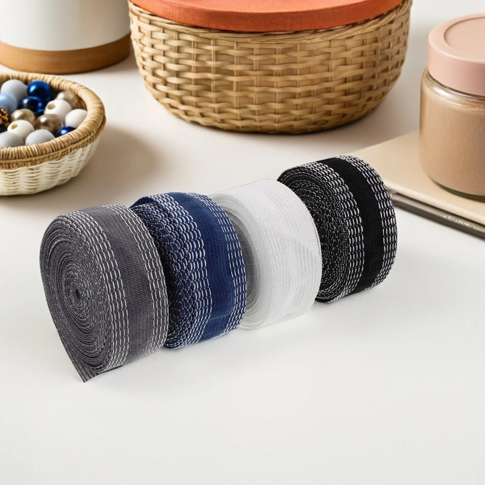4 Rolls Washable Iron Hemming Tape Seamless Adhesive Strip No-Sew Instant Pants Skirts Dresses Alteration Hemming Tape for Pants