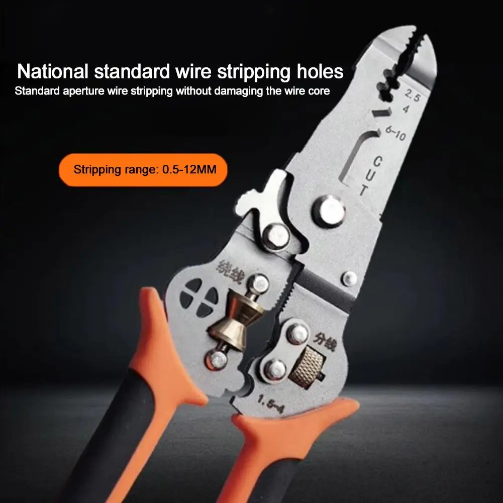 Multifunctional 10 In 1 Wire Stripping Pliers Electric Cable Stripper Decrustation Heavy-duty Stripper Cutter Repair Tool Pliers