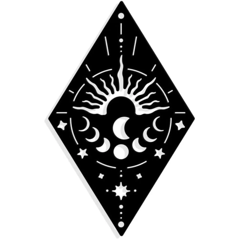 

Dream Sun and Moon Metal Wall Art Decor Matte Style Wall Hanging Decor Silhouette Wall Art for Home Garden Hotel Office Wall